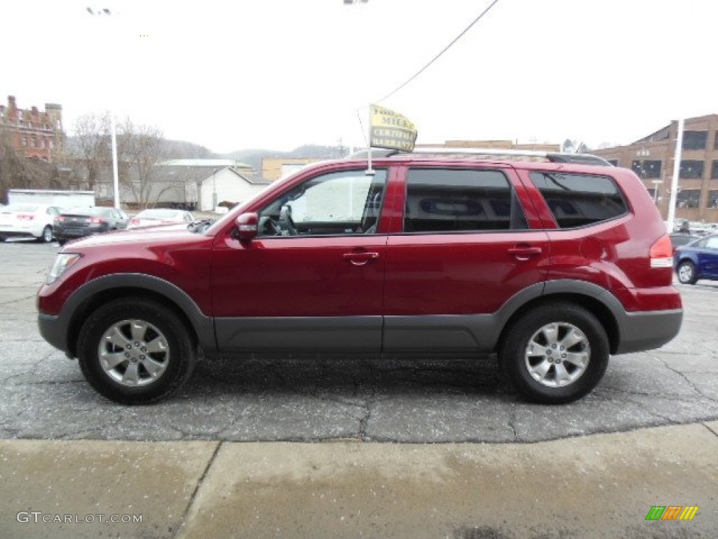 2009 Borrego LX V6 4x4 - Spicy Red / Gray photo #5