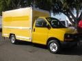 2008 Yellow GMC Savana Cutaway 3500 Commercial Moving Truck  photo #1