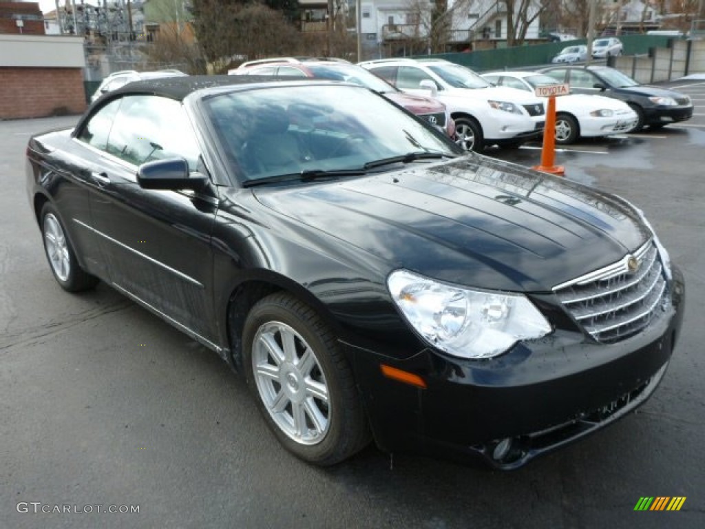 Brilliant Black Crystal Pearl 2008 Chrysler Sebring Limited Convertible Exterior Photo #77484081