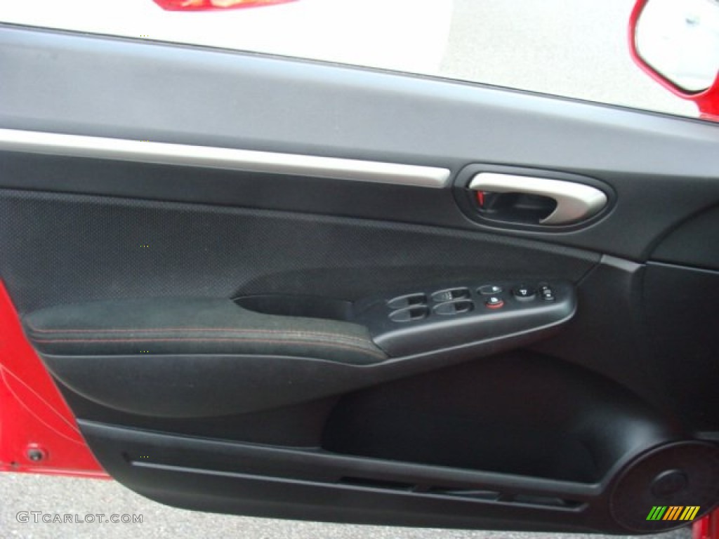 2009 Civic Si Sedan - Rallye Red / Black photo #7