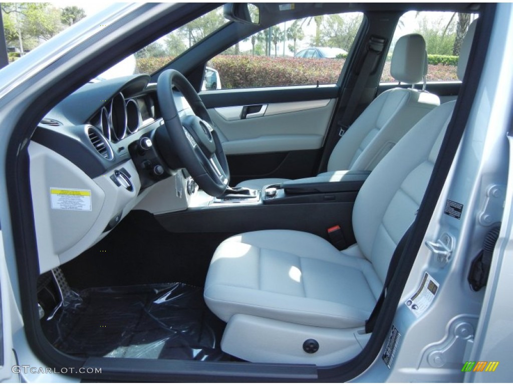 Ash/Black Interior 2013 Mercedes-Benz C 250 Sport Photo #77486807