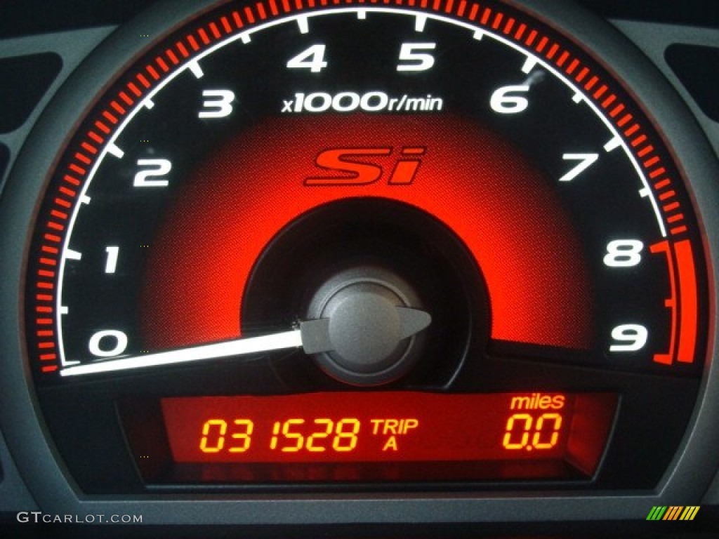 2009 Civic Si Sedan - Rallye Red / Black photo #11