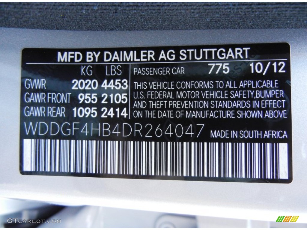 2013 C Color Code 775 for Iridium Silver Metallic Photo #77487023