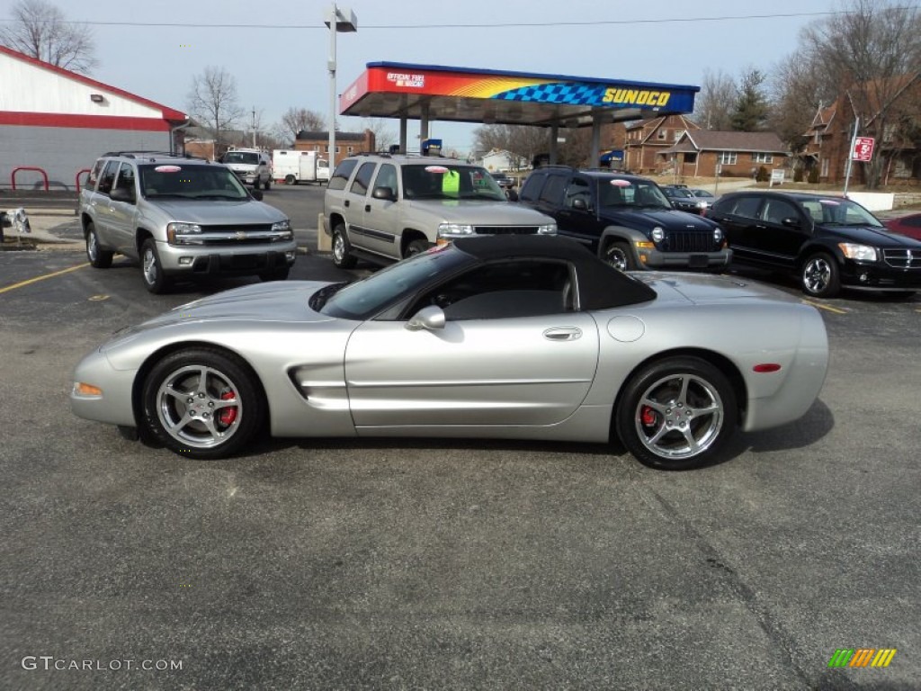 2004 Corvette Convertible - Machine Silver Metallic / Black photo #1