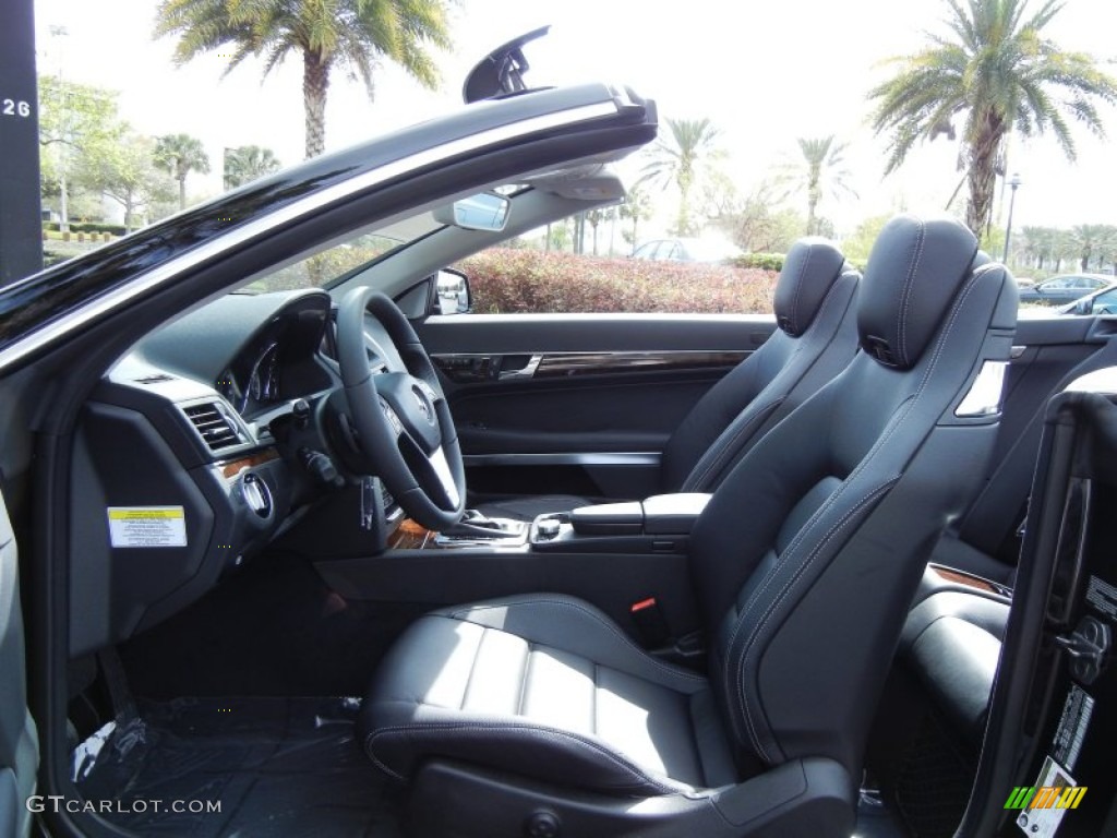 Black Interior 2013 Mercedes-Benz E 550 Cabriolet Photo #77487611