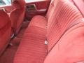 1990 Pontiac Bonneville Red Interior Rear Seat Photo