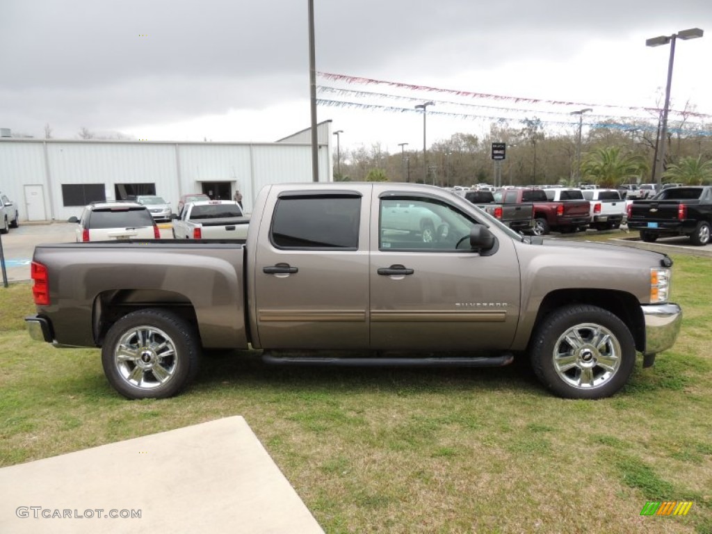 Mocha Steel Metallic 2012 Chevrolet Silverado 1500 LT Crew Cab Exterior Photo #77487827