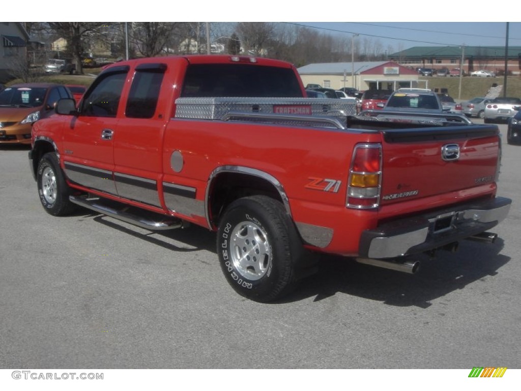 2000 Silverado 1500 LS Extended Cab 4x4 - Victory Red / Graphite photo #3