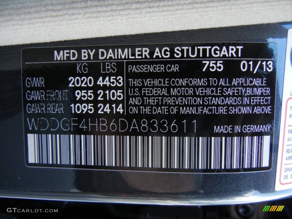 2013 C Color Code 755 for Steel Grey Metallic Photo #77488574