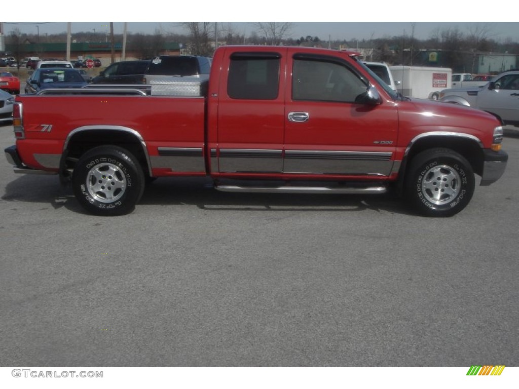 2000 Silverado 1500 LS Extended Cab 4x4 - Victory Red / Graphite photo #68