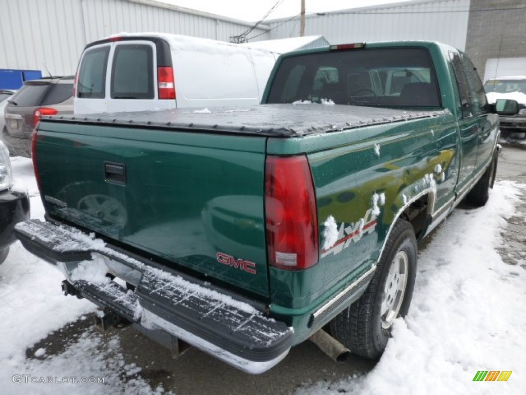1999 Sierra 1500 SLE Extended Cab 4x4 - Meadow Green Metallic / Pewter photo #2