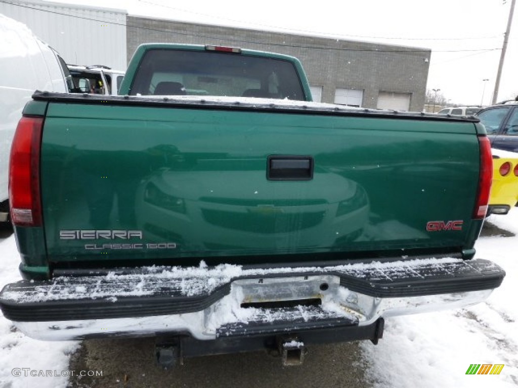 1999 Sierra 1500 SLE Extended Cab 4x4 - Meadow Green Metallic / Pewter photo #3