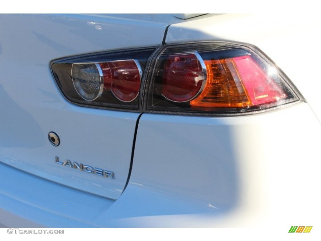 2010 Lancer GTS - Wicked White Metallic / Black photo #20