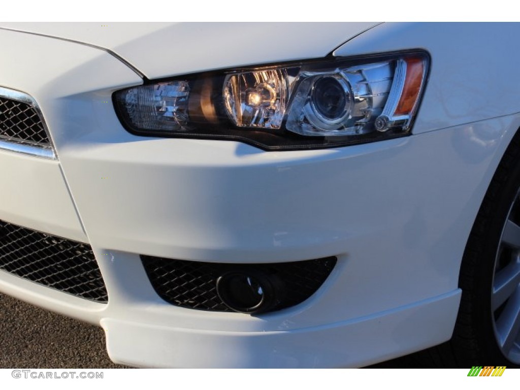 2010 Lancer GTS - Wicked White Metallic / Black photo #27