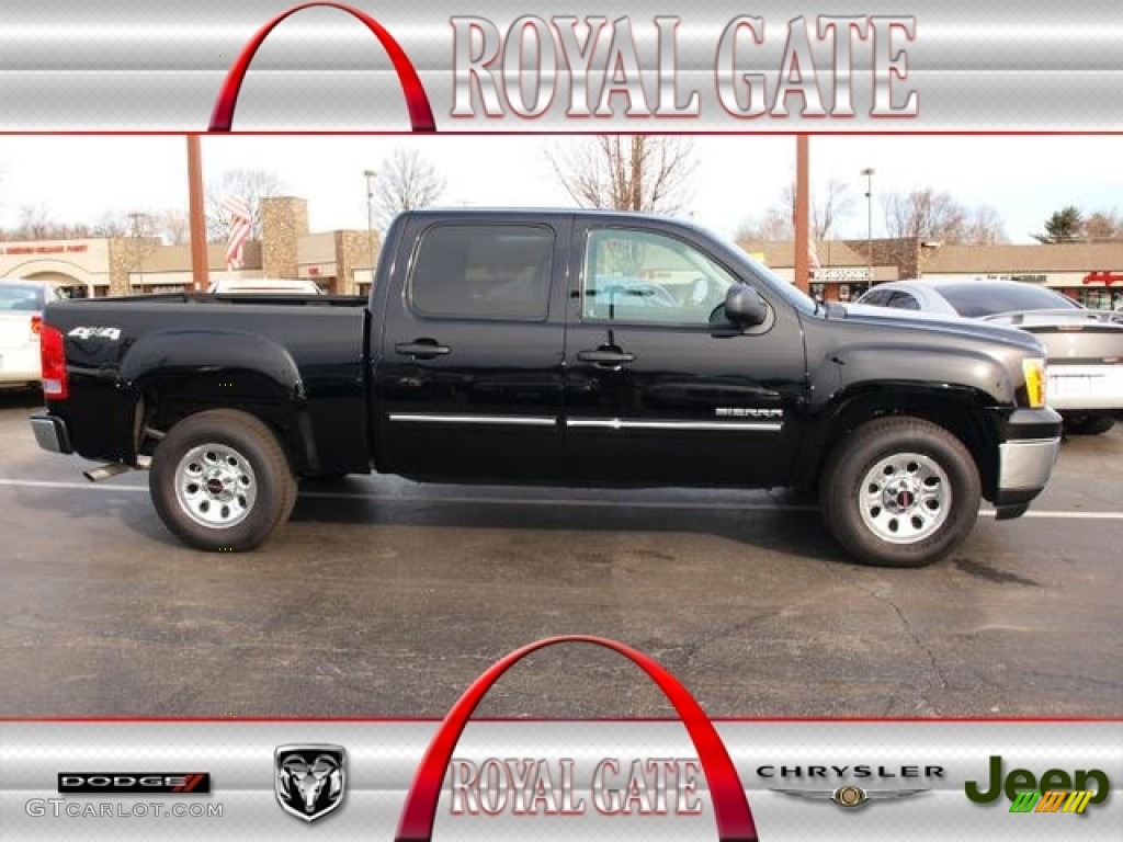 2012 Sierra 1500 SL Crew Cab 4x4 - Onyx Black / Dark Titanium photo #1