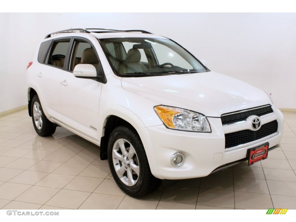 2010 RAV4 Limited - Blizzard White Pearl / Sand Beige photo #1