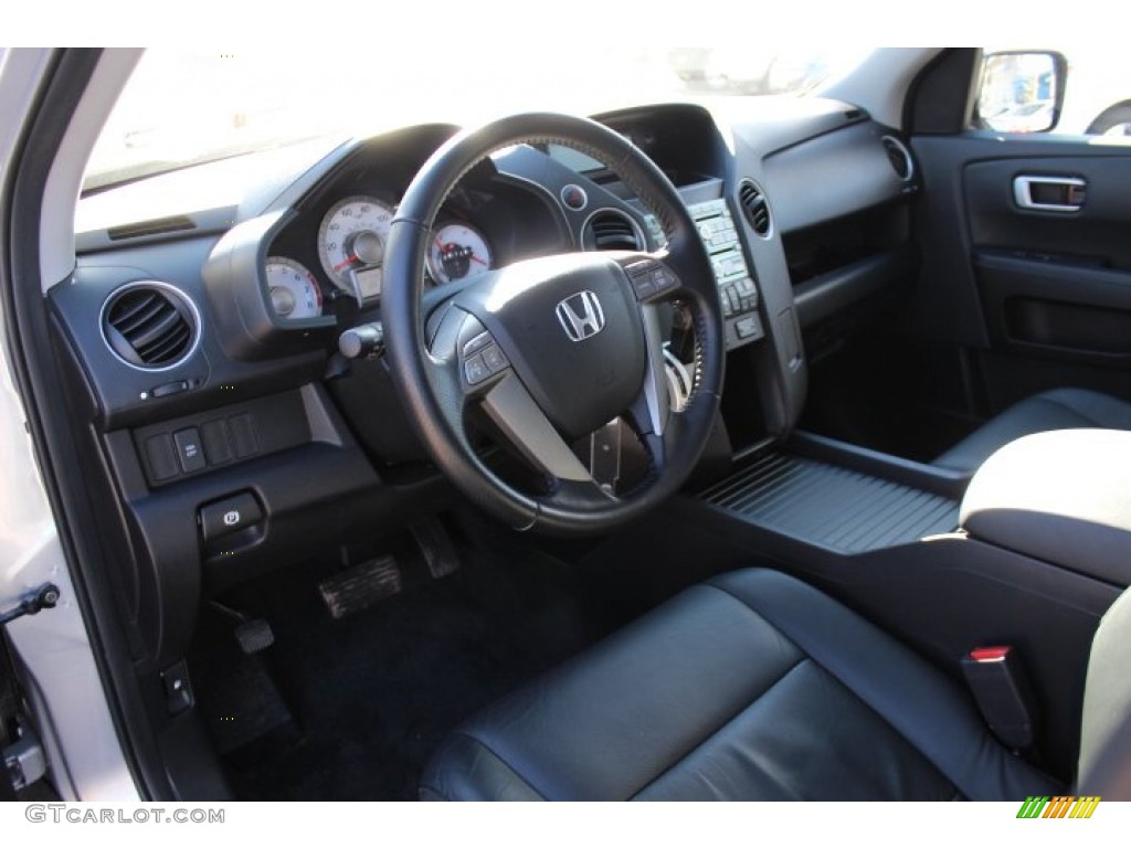 Black Interior 2010 Honda Pilot EX-L 4WD Photo #77495258