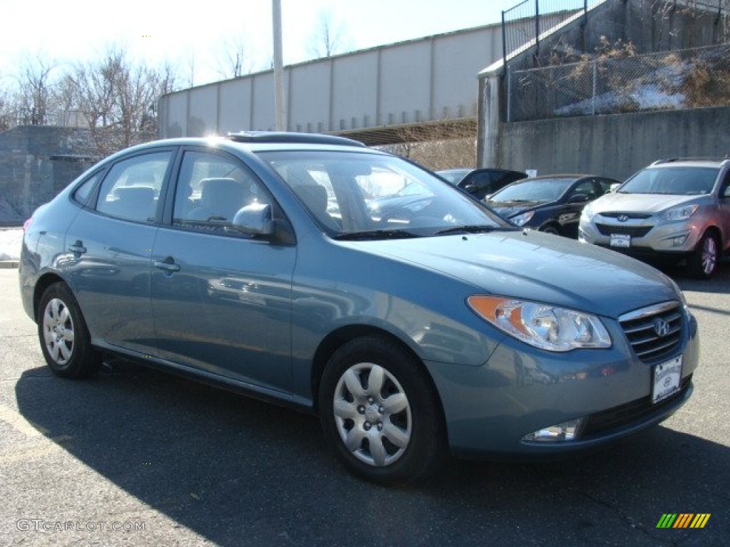 2007 Elantra GLS Sedan - Seattle Light Blue / Beige photo #3