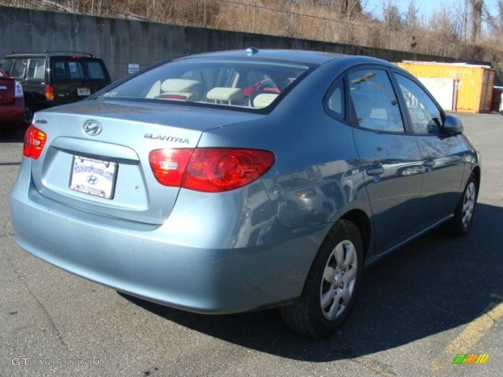 2007 Elantra GLS Sedan - Seattle Light Blue / Beige photo #4