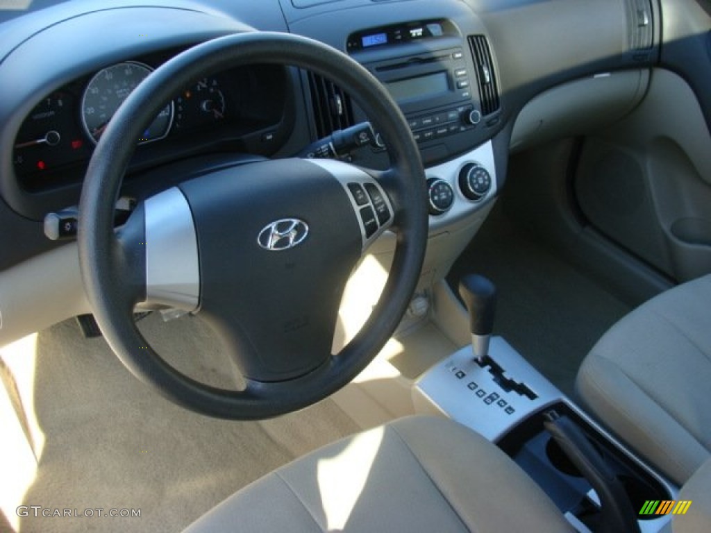 2007 Elantra GLS Sedan - Seattle Light Blue / Beige photo #9