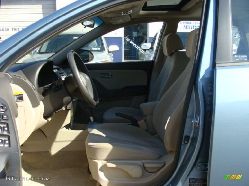 2007 Elantra GLS Sedan - Seattle Light Blue / Beige photo #10