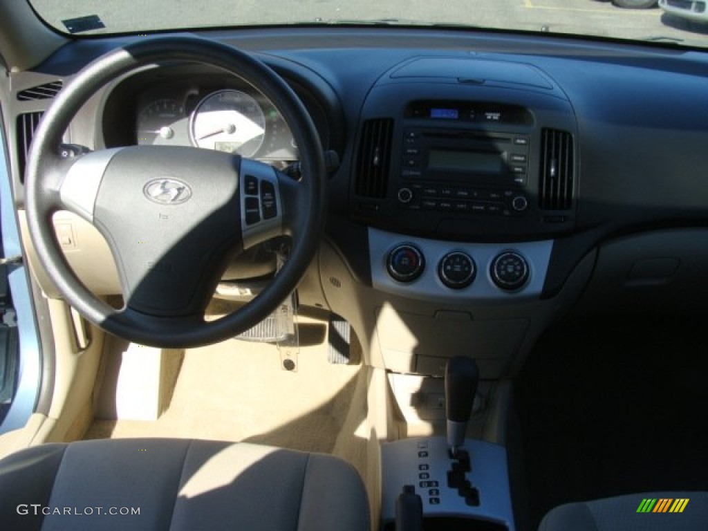 2007 Elantra GLS Sedan - Seattle Light Blue / Beige photo #12