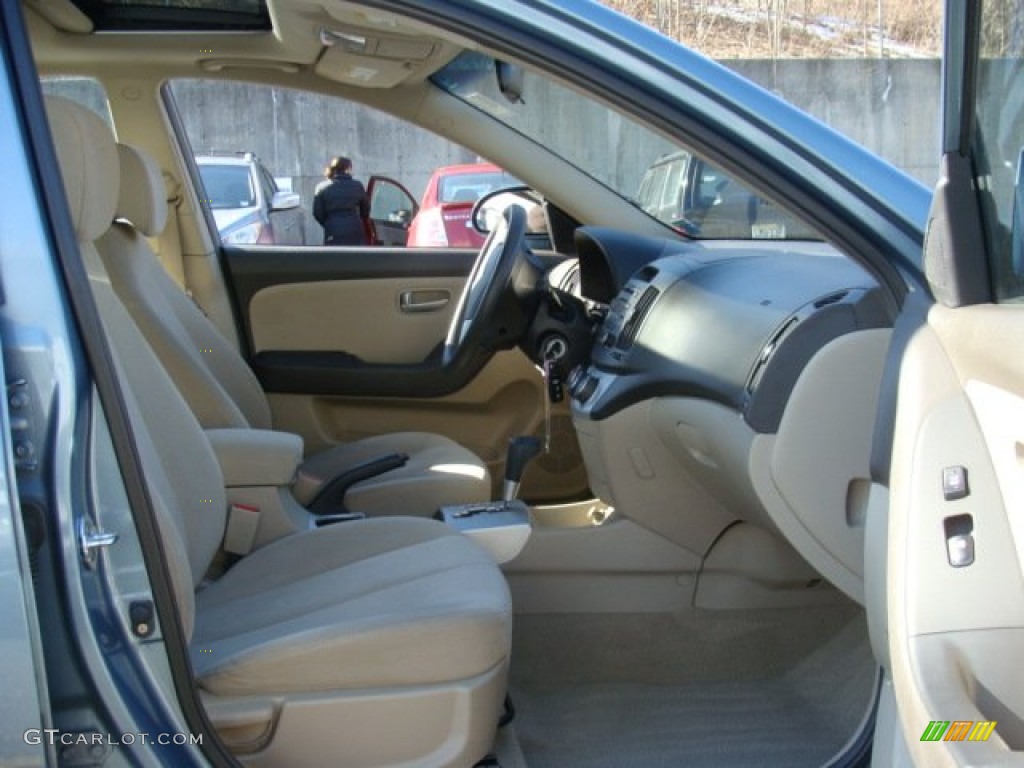 2007 Elantra GLS Sedan - Seattle Light Blue / Beige photo #24