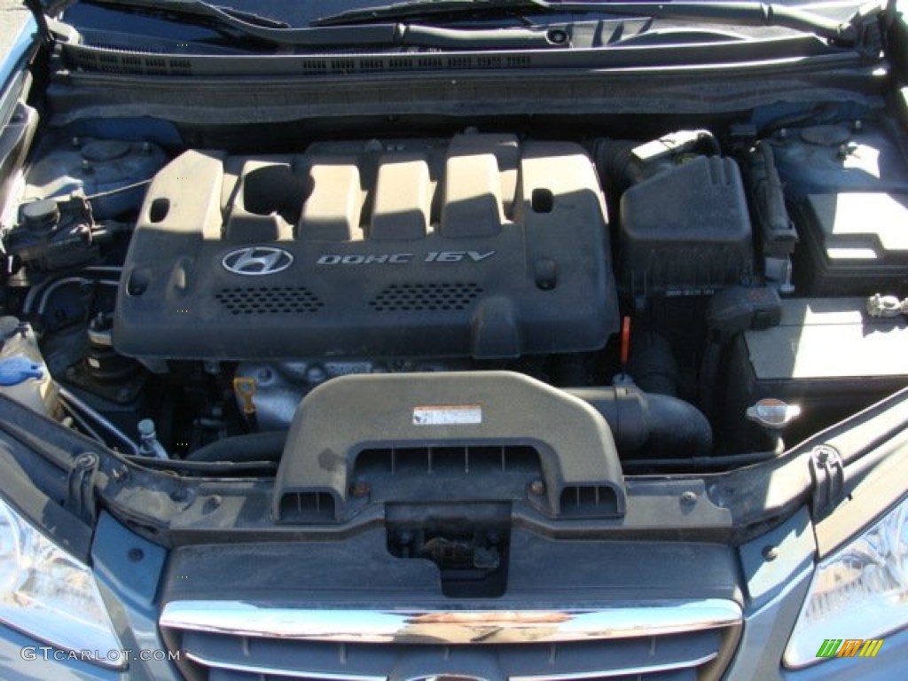 2007 Elantra GLS Sedan - Seattle Light Blue / Beige photo #27