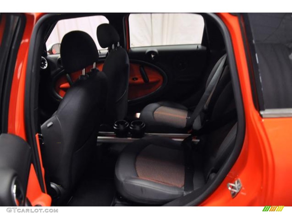 Pure Red Leather/Cloth Interior 2012 Mini Cooper S Countryman All4 AWD Photo #77497160