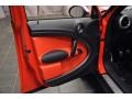 Pure Red Leather/Cloth 2012 Mini Cooper S Countryman All4 AWD Door Panel