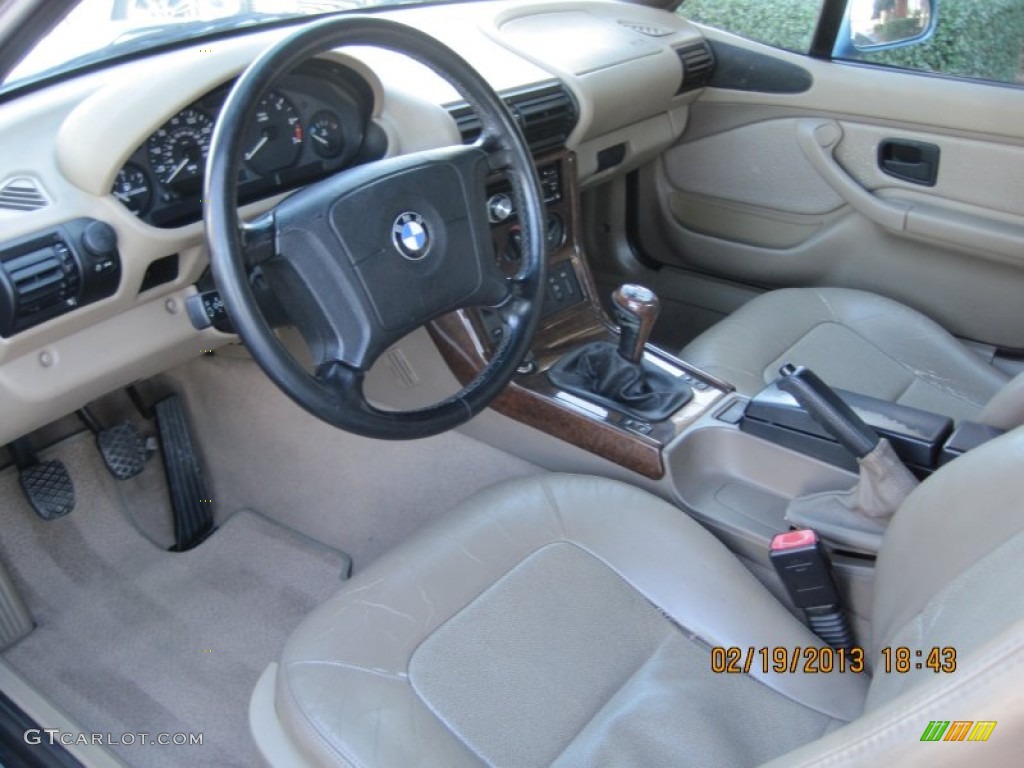 Beige Interior 1997 BMW Z3 2.8 Roadster Photo #77497850