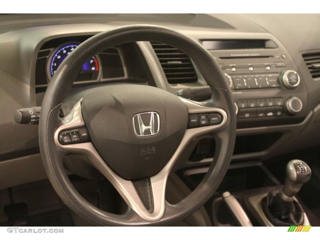 2008 Honda Civic EX Coupe Gray Steering Wheel Photo #77498580