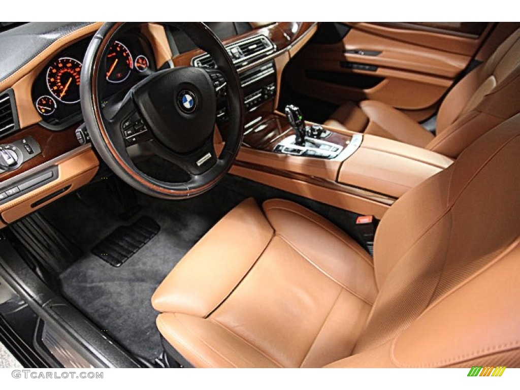 Amaro Brown Full Merino Leather Interior 2010 BMW 7 Series 750Li xDrive Sedan Photo #77500181