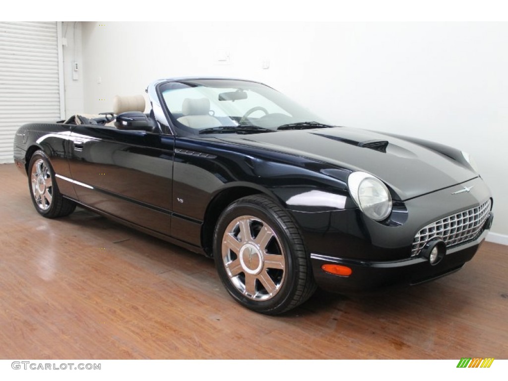 Evening Black 2004 Ford Thunderbird Premium Roadster Exterior Photo #77500922