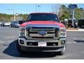 2011 Vermillion Red Ford F250 Super Duty Lariat Crew Cab 4x4  photo #2