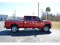 2011 Vermillion Red Ford F250 Super Duty Lariat Crew Cab 4x4  photo #4