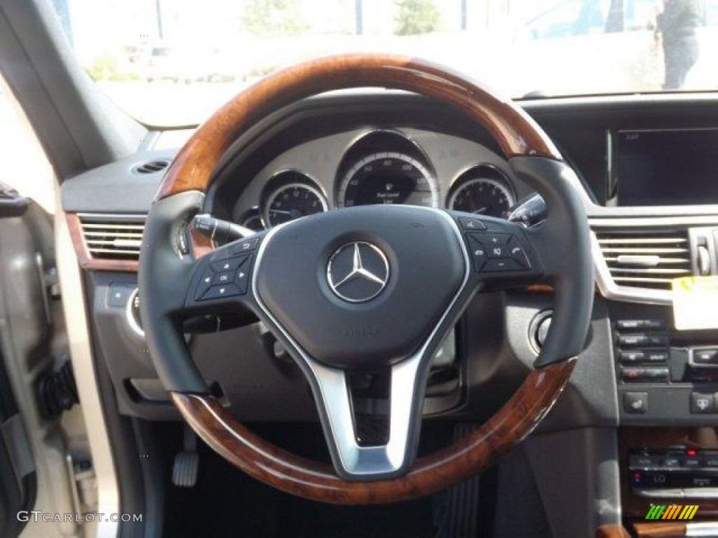 2013 Mercedes-Benz E 350 Sedan Chestnut Brown Steering Wheel Photo #77502989