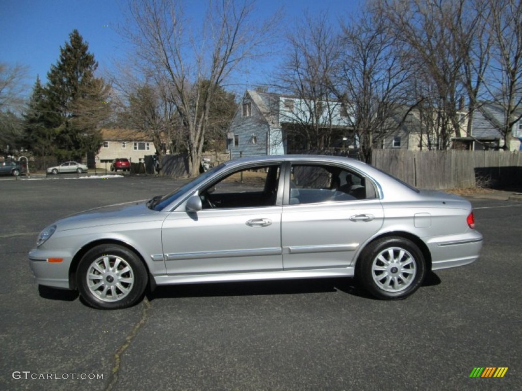 2005 Sonata LX V6 - Bright Silver / Black photo #3