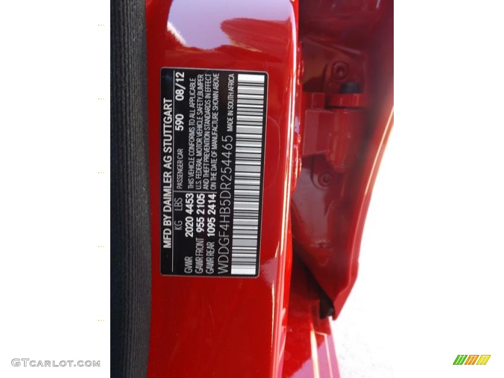 2013 C Color Code 590 for Mars Red Photo #77505924