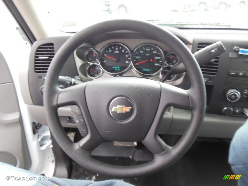2013 Chevrolet Silverado 3500HD WT Regular Cab Utility Truck Dark Titanium Steering Wheel Photo #77506025
