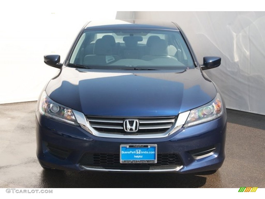 2013 Accord LX Sedan - Obsidian Blue Pearl / Gray photo #2