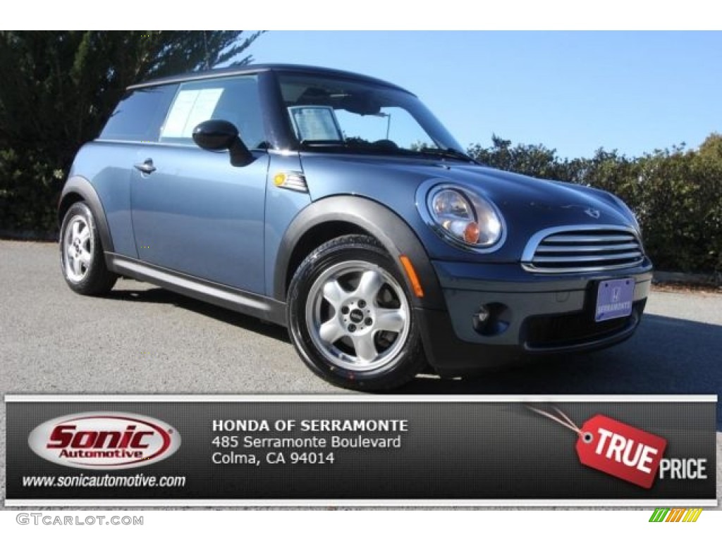 2009 Cooper Hardtop - Horizon Blue / Black/Grey photo #1