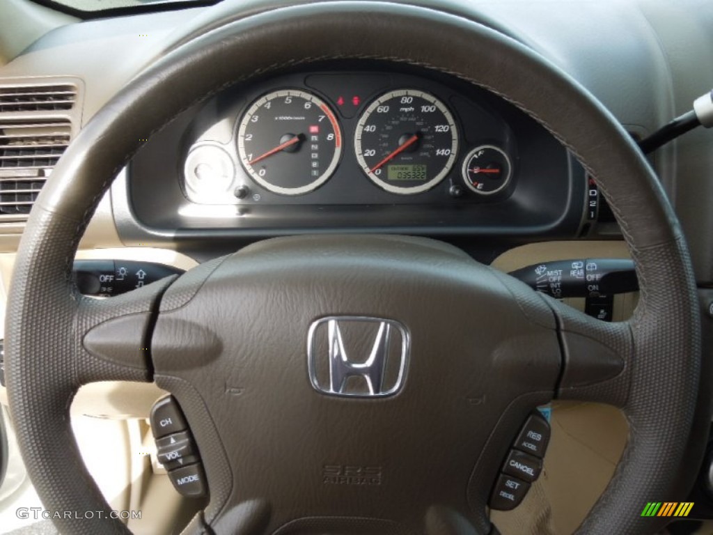 2006 Honda CR-V SE 4WD Ivory Steering Wheel Photo #77507646
