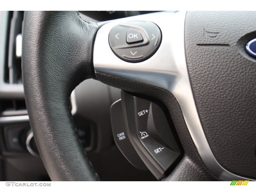 2012 Focus Titanium Sedan - White Platinum Tricoat Metallic / Charcoal Black Leather photo #30