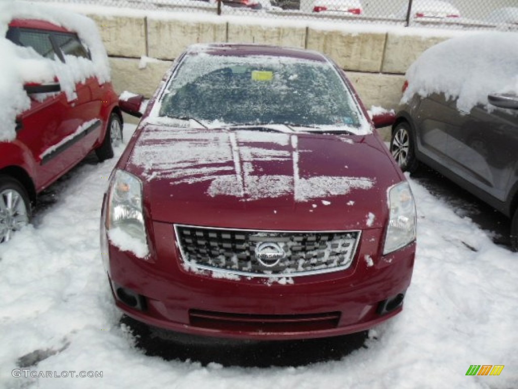 2007 Sentra 2.0 S - Sonoma Sunset Red / Charcoal/Steel photo #2