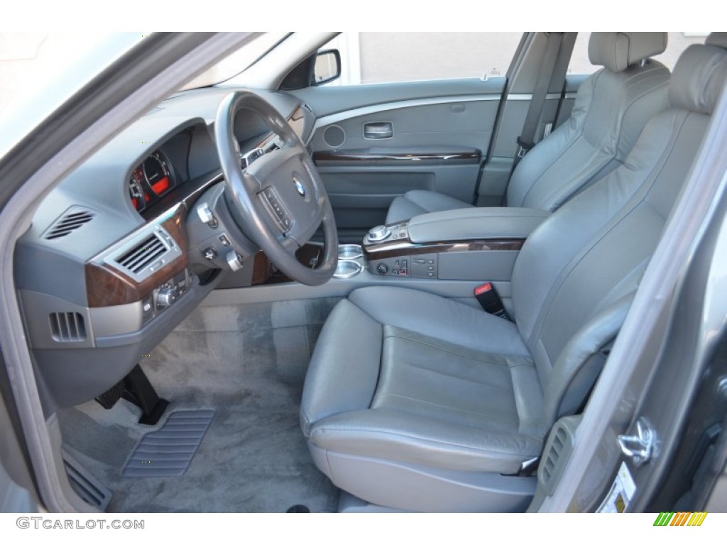 Basalt Grey/Flannel Grey Interior 2006 BMW 7 Series 750i Sedan Photo #77510381