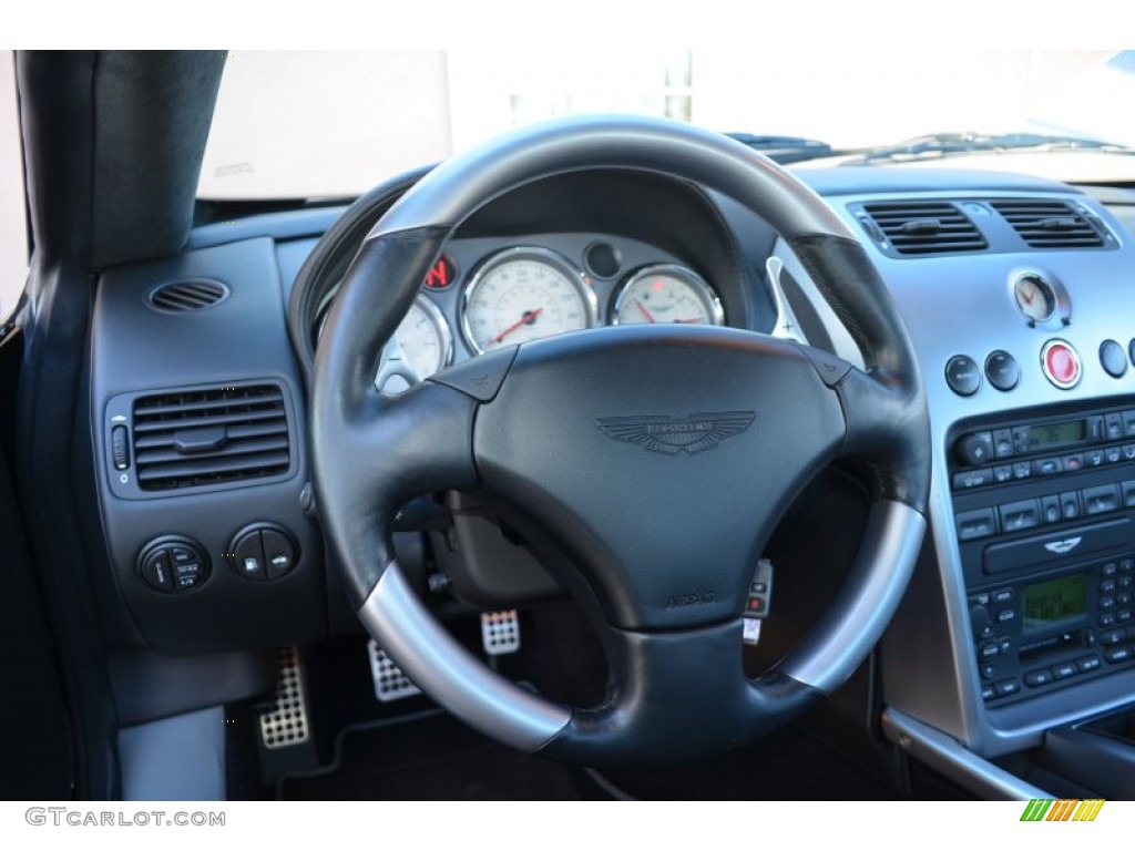 2002 Aston Martin Vanquish Standard Vanquish Model Obsidian Black Steering Wheel Photo #77511260
