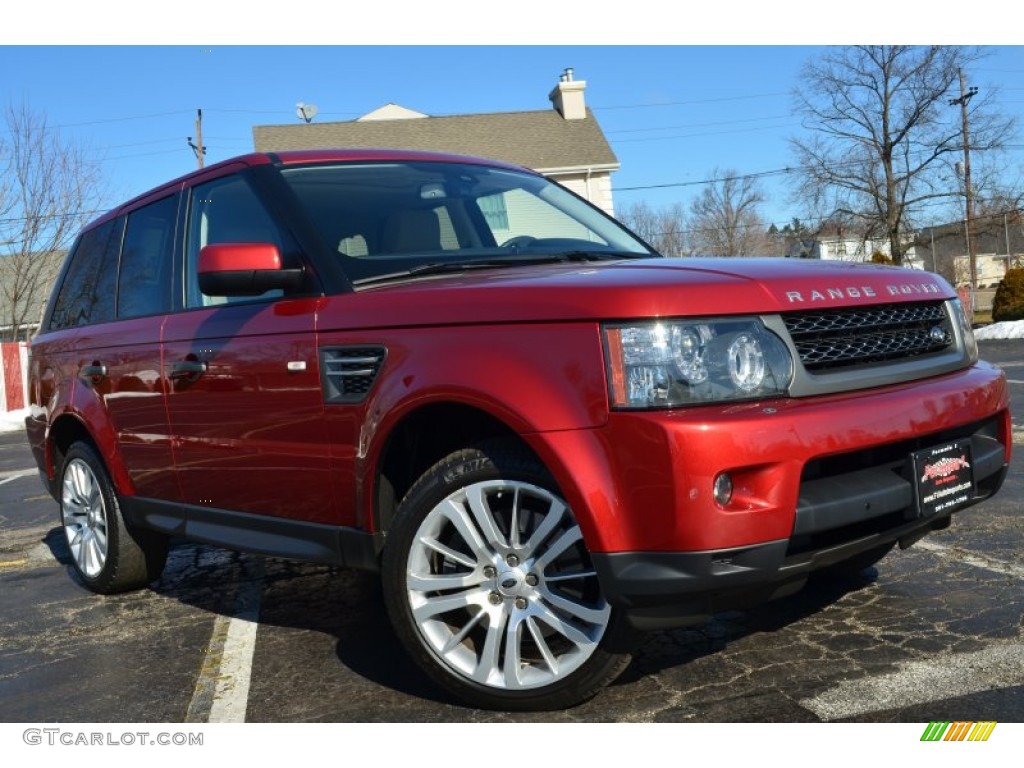 2010 Range Rover Sport HSE - Rimini Red / Almond/Nutmeg Stitching photo #1