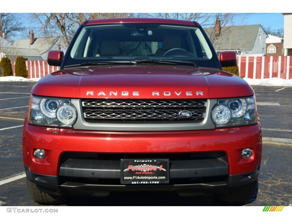 2010 Range Rover Sport HSE - Rimini Red / Almond/Nutmeg Stitching photo #2