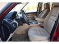 2010 Land Rover Range Rover Sport Almond/Nutmeg Stitching Interior Front Seat Photo